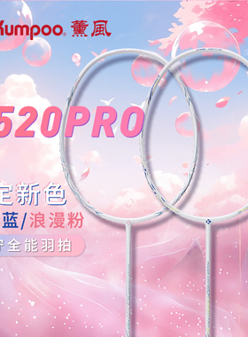 熏风K520pro羽毛球拍全碳素纤维男女生薰风训练超轻KUMPOO单双拍