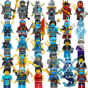 妮雅合集积木人仔幻影忍者系列主角凯杰赞寇乐新款 玩具海洋 高拼装