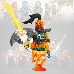 新款双面积木幻影忍者克普特将军纳达可汗巨灵刀魔王E先生男玩具9