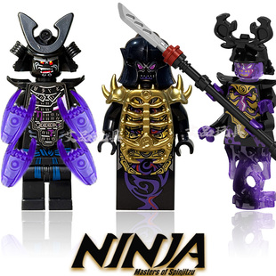 黑暗之主黄金大师镀金色盔甲霸主复活加满都四手幻影忍者积木玩具