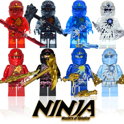 透明最大潜力镀金四武器初代龙服主角劳埃德凯赞杰高积木幻影忍者