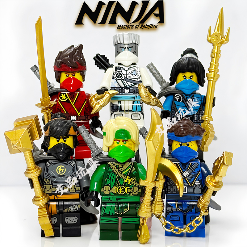 幻影忍者系类第14季丛林劳埃德凯赞杰妮雅寇镀金后传武器积木玩具