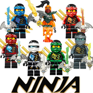 海盗季幻影忍者系列国产海盗纳达克汗四手反派巨灵刀主角积木玩具