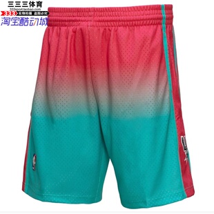 MITCHELL&NESS MN 邓肯NBA马刺队渐变复古骚气SW球裤篮球短裤