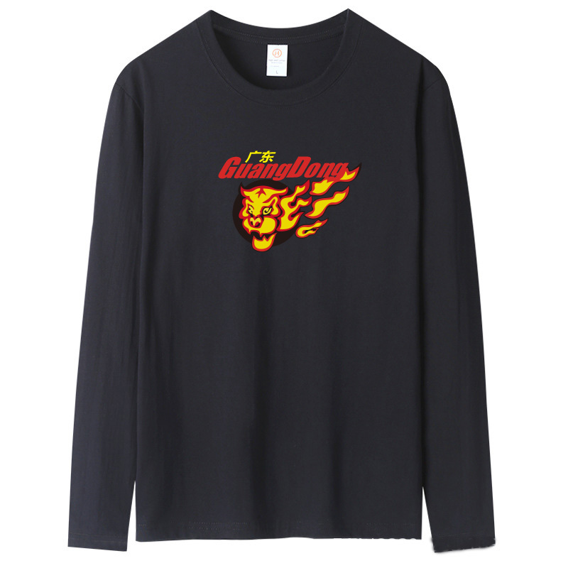 薄款长袖纯棉篮球服广东宏远T恤男女球衣训练服秋打底比赛服运动