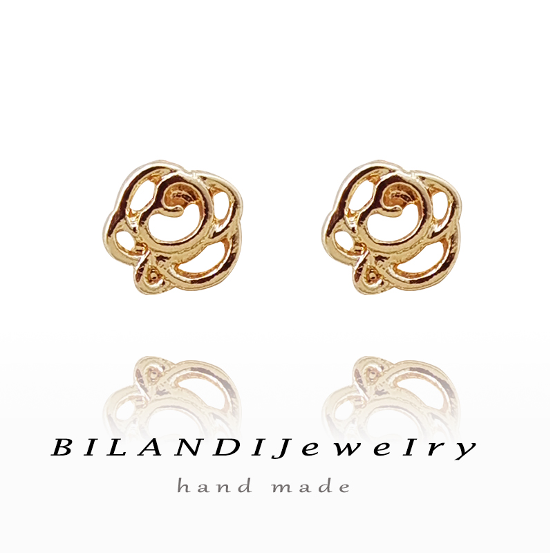 法式迷你花朵造型耳钉