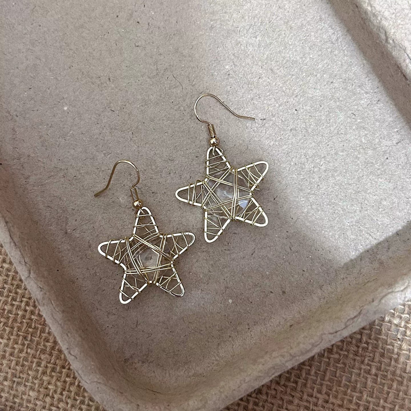 复古小众五角星耳环甜酷风