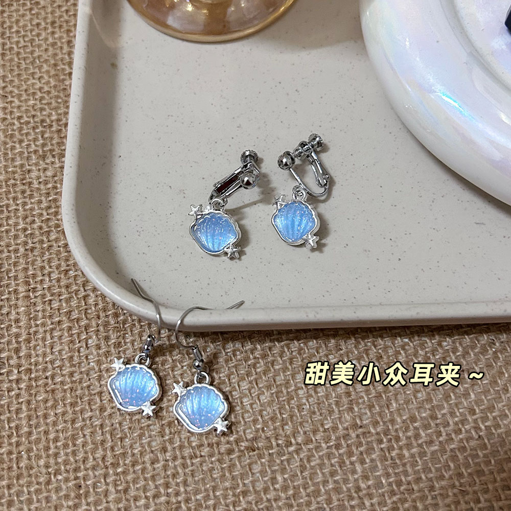 【实拍】甜美小众贝壳耳环耳夹