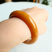 手镯冰糯种55mm 缅甸玉A货老坑翡翠阳绿扁条正装 木古口十 天然