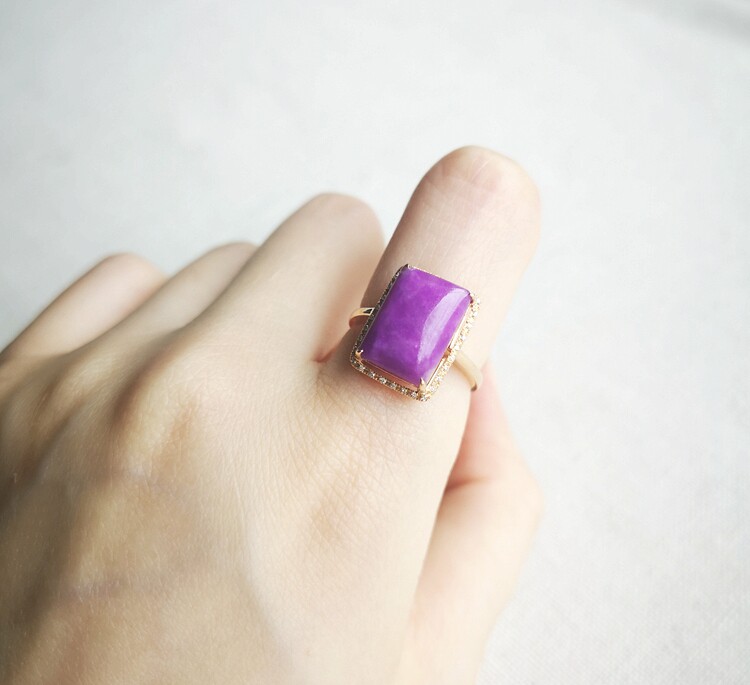 【木古口十】天然舒俱来苏纪石 蛋面 戒指雨滴椭圆镶嵌 耳环耳饰