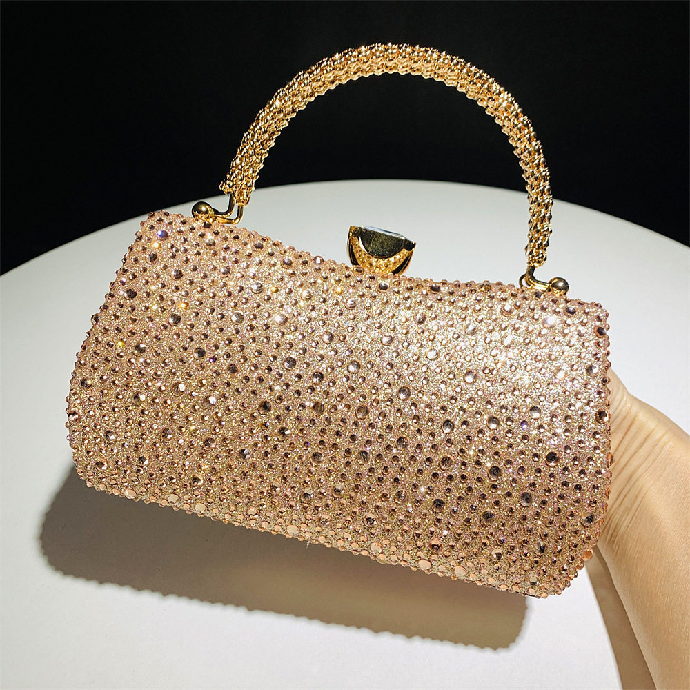 轻奢镶钻手拿包女晚宴包高级感名媛晚装手提包闪钻欧美时尚晚装包