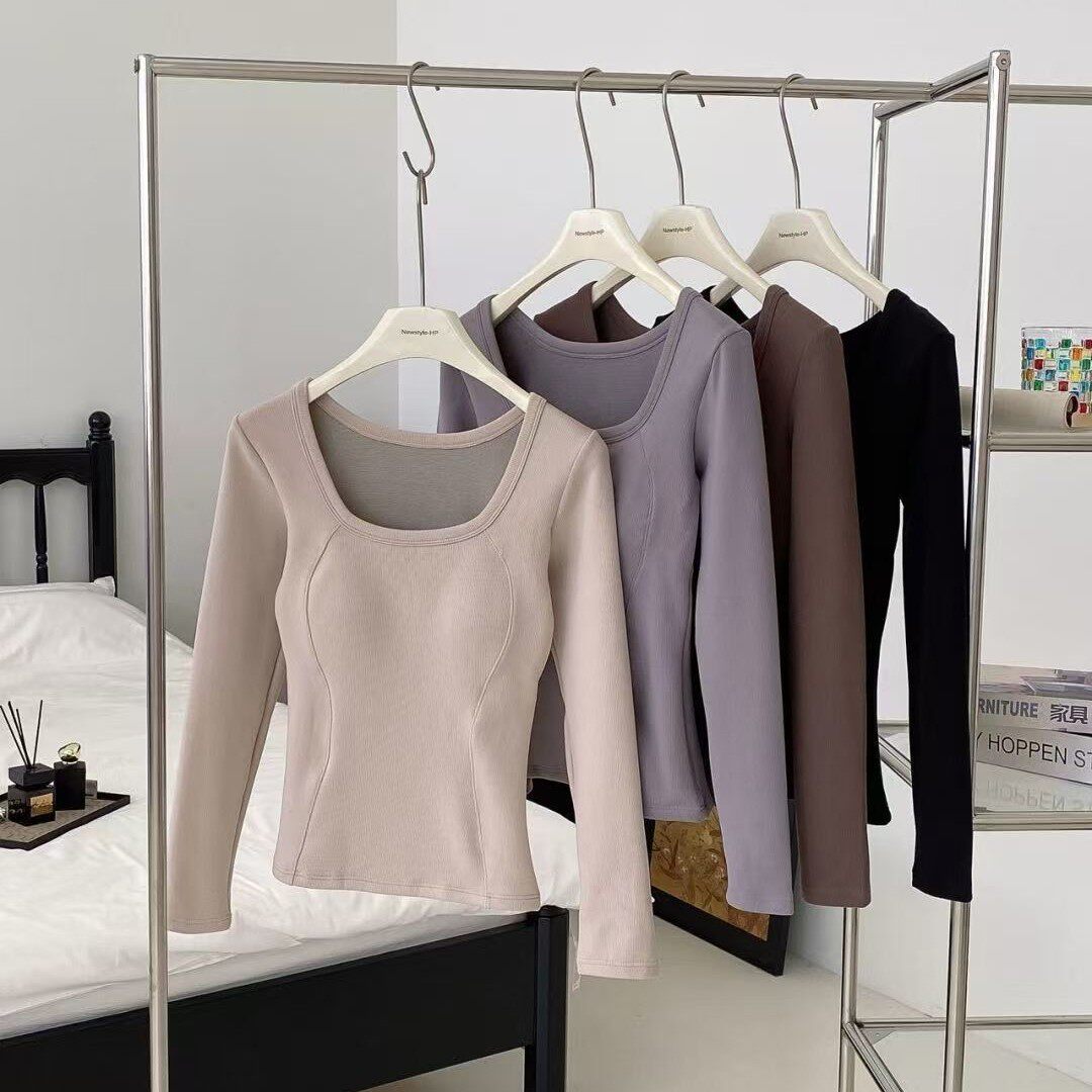 ABBY&CONNIE9999#秋冬羽绒保暖上衣修身御寒内搭免穿内衣打底衫女