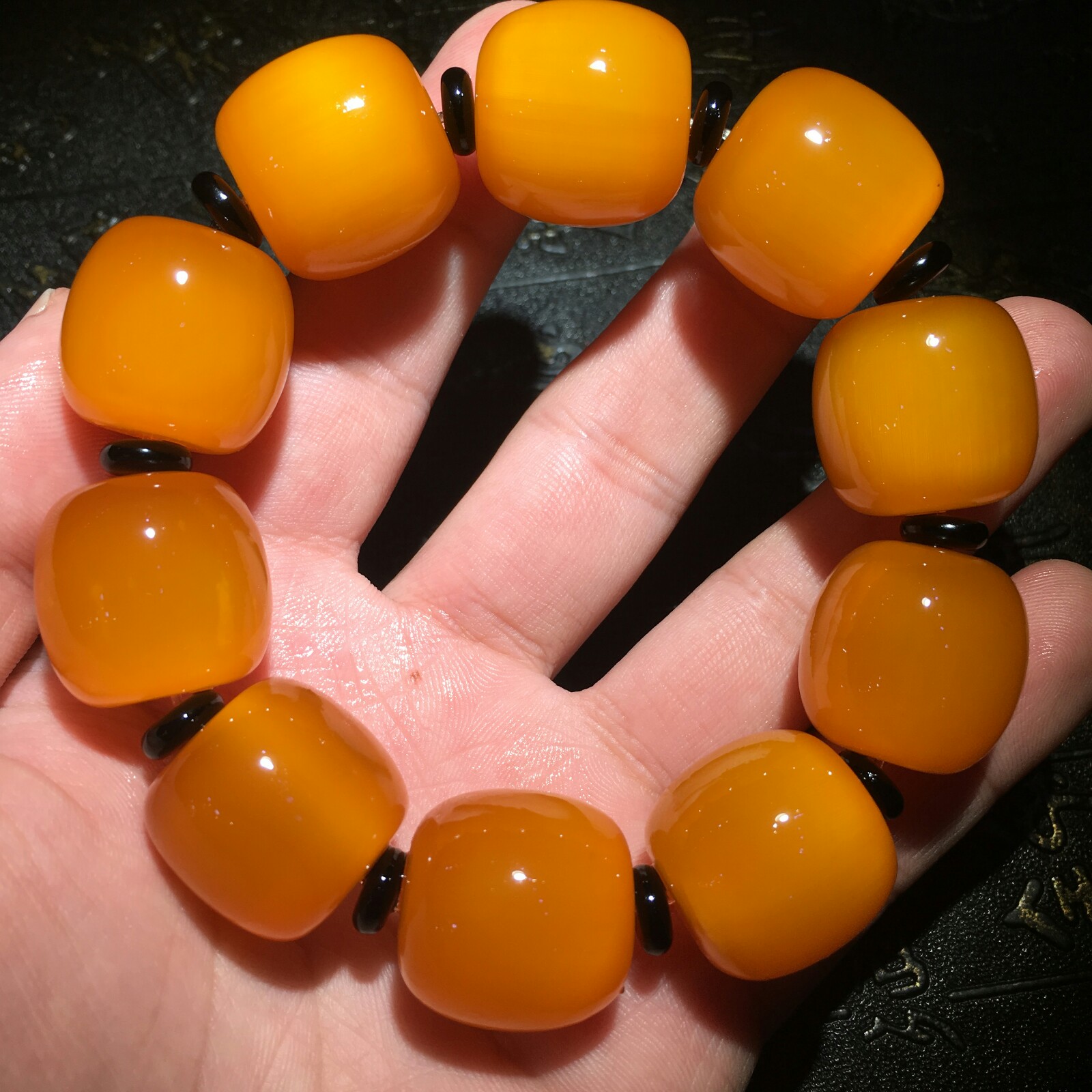 正宗天然黄金甲手链山龟甲壳桶珠手串男士招财转运文玩饰品