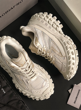 莆田旗舰运动轮胎鞋男做旧老爹鞋2025新款男鞋增高休闲厚底鞋潮女