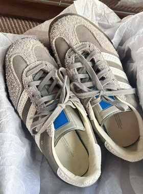 香港高端灰色德训鞋男女款复古百搭板鞋2026新款情侣厚底阿甘鞋潮