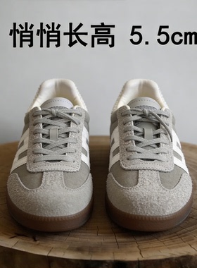 香港旗舰正品灰色德训鞋男女款运动休闲鞋2026新款情侣百搭板鞋潮