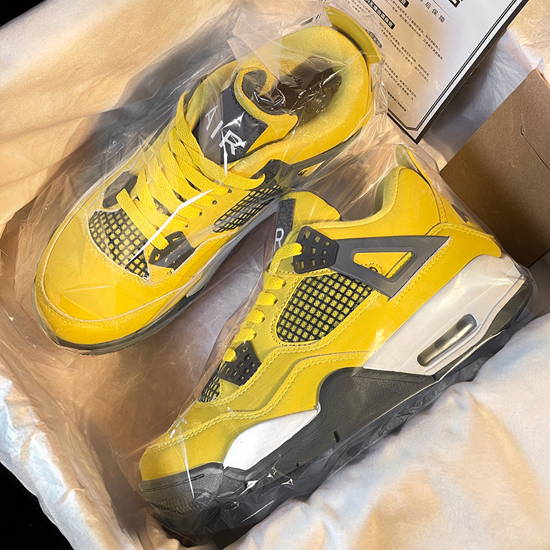 官方正品旗舰店aj4运动鞋男女款2026新款厚底休闲篮球高帮板鞋潮