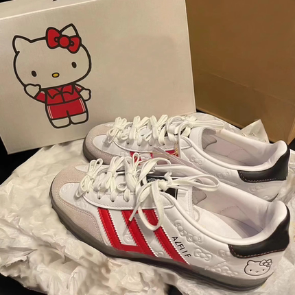 官方正品hellokitty联名德训鞋女款2025新款夏季百搭休闲运动板鞋