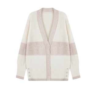 顾小落 私服很爱 一直在穿的高品全羊毛TB开衫针织衫外套女秋