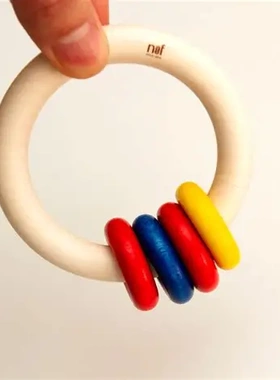 礼遇LitzGarden Naef Ringli-ring悦铃环婴儿摇铃小月龄玩具实木