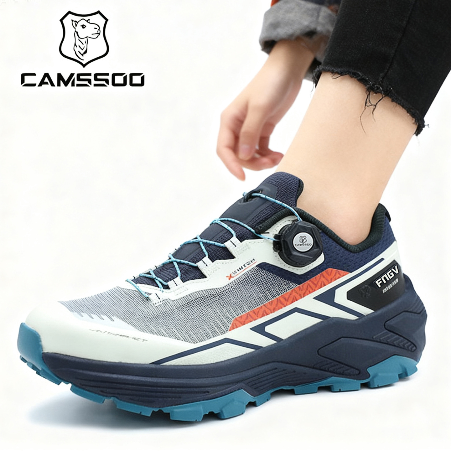 Camssoo美骆世家登山鞋男鞋网面透气防滑轻便户外徒步鞋女鞋夏季