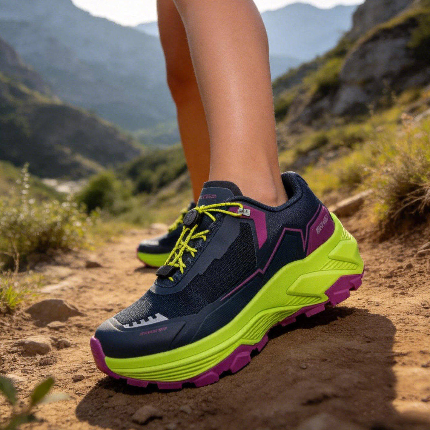 美骆世家德国户外登山鞋男女防滑徒步鞋旅游运动网面透气夏季6790