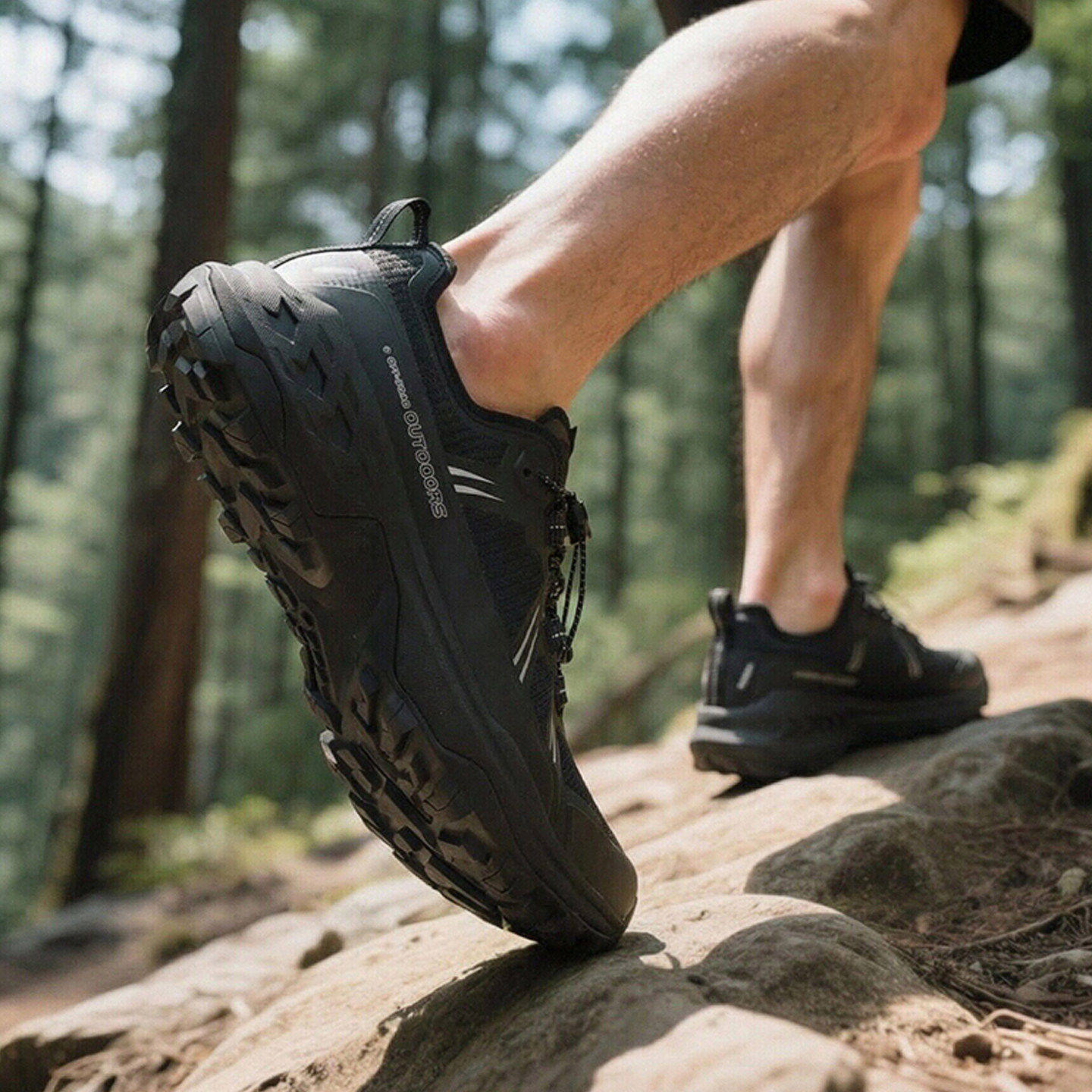 美骆世家登山鞋男鞋网布轻便户外运动鞋透气减震耐磨徒步鞋女夏季