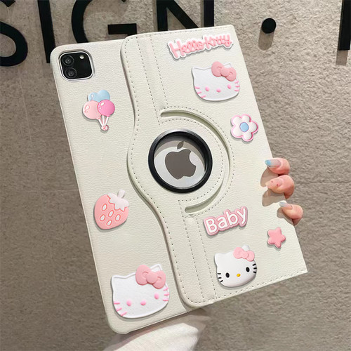 联想小新Pro12.7英寸2025新款360旋转式横竖可支架12.7英寸拯救者Y700二代平板壳白脸KT猫公仔防摔平板保护壳