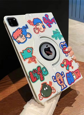 小怪兽贴Diy苹果ipad7/8/9十代Air1/2/3/4/5款2019款新10.2寸A1474平板9.7寸保护套/ipadmini6代保护壳A2602