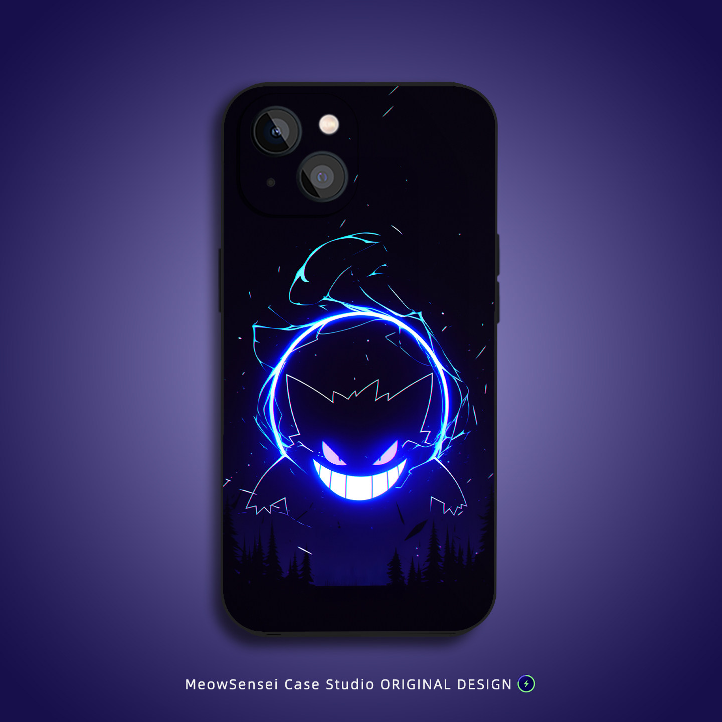 创意耿鬼宝可梦手机壳适用于苹果16小米15卡通OPPO红米K80个性艺术14华为VIVO液态硅胶Air磁吸iPhone17ProMax