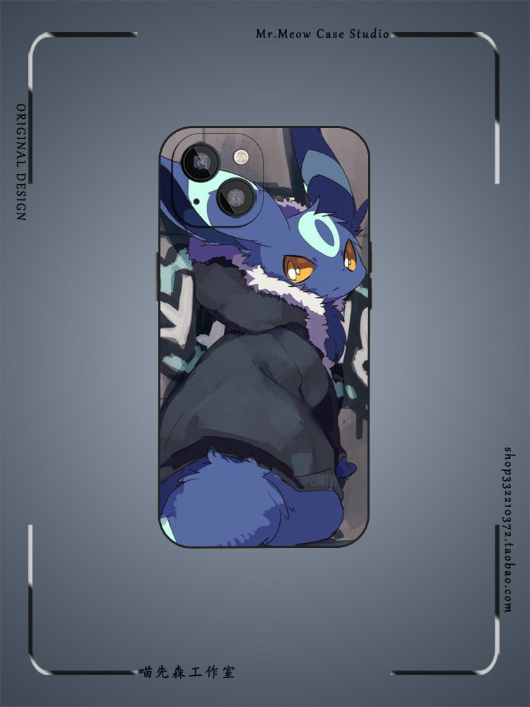 时尚月精灵伊布卡通宝可梦手机壳XS适用iPhone16小米13玻璃12全包14苹果15ProMax神奇宝贝Plus华为硅胶SE软壳