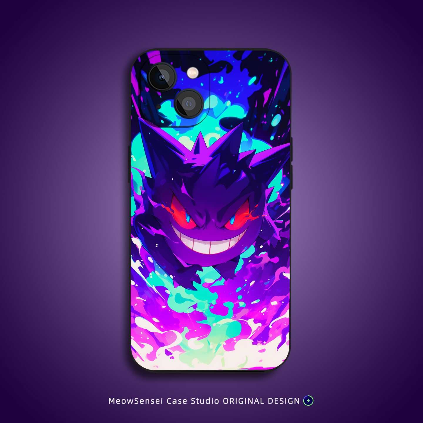 耿鬼宝可梦手机壳适用于苹果16华为VIVO小米15动漫OPPO艺术插画Air卡通MagSafe磁吸充电iPhone17ProMax二次元