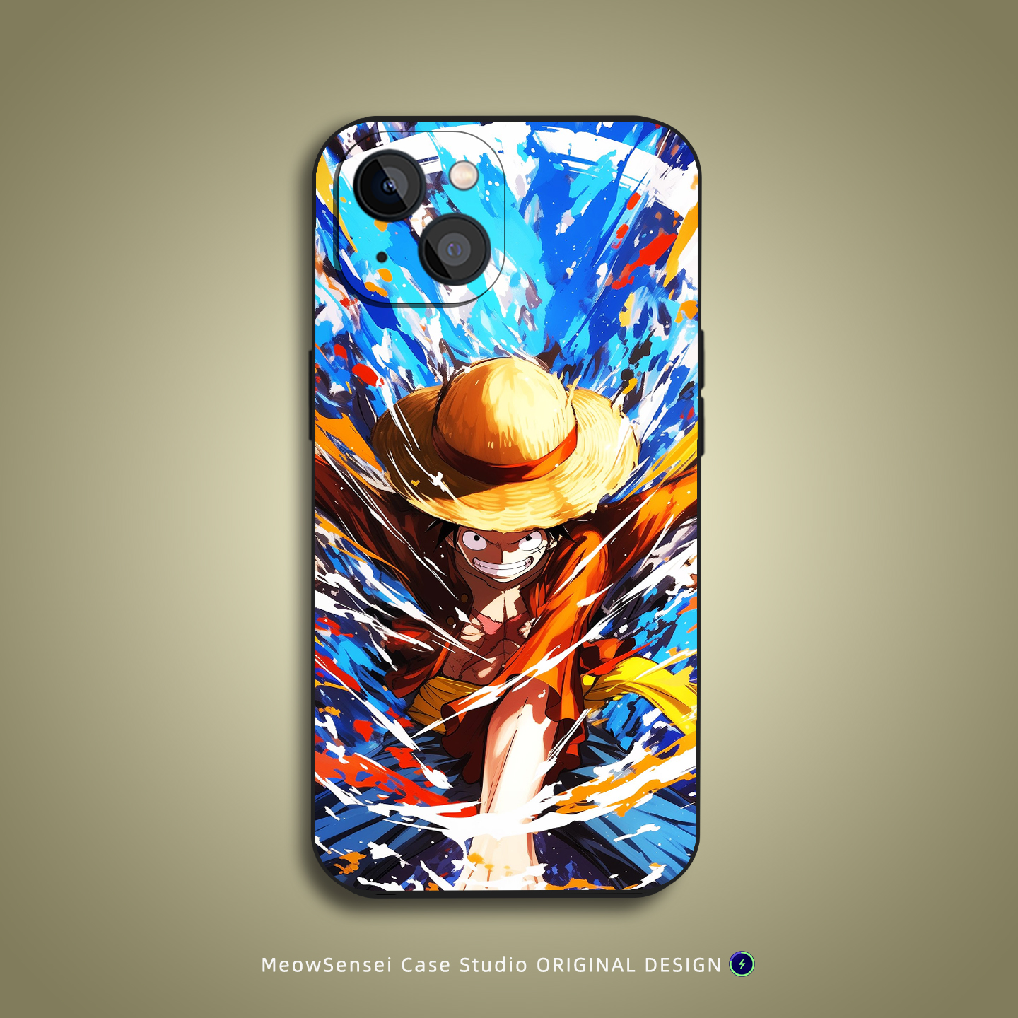 海贼王路飞手机壳适用于苹果16小米15动漫艺术OPPO红米K80华为Air液态硅胶VIVO磨砂磁吸iPhone17ProMax保护套