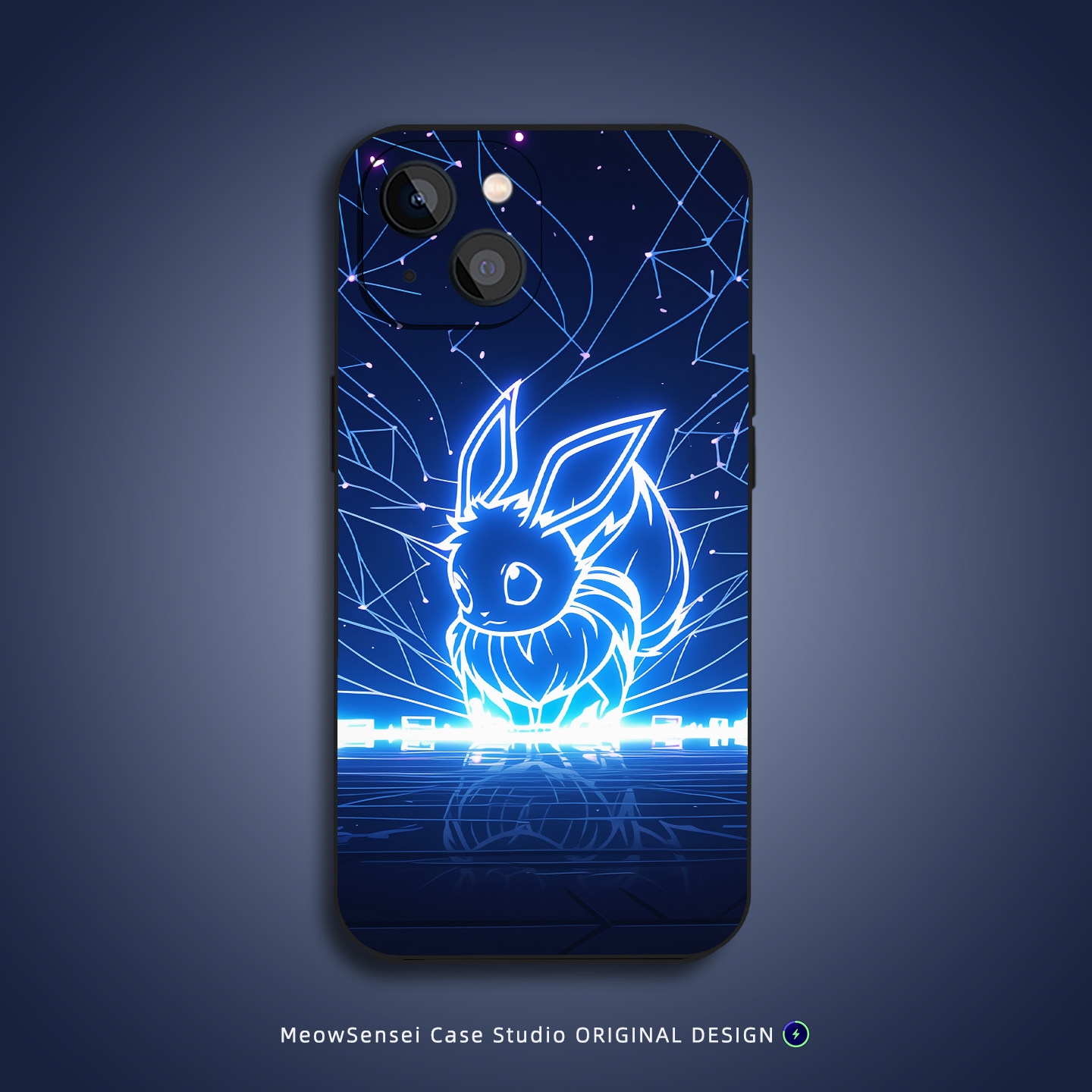 蓝色伊布宝可梦手机壳适用苹果16华为VIVO小米15动漫OPPO14艺术Air卡通MagSafe磁吸充电iPhone17ProMax二次元