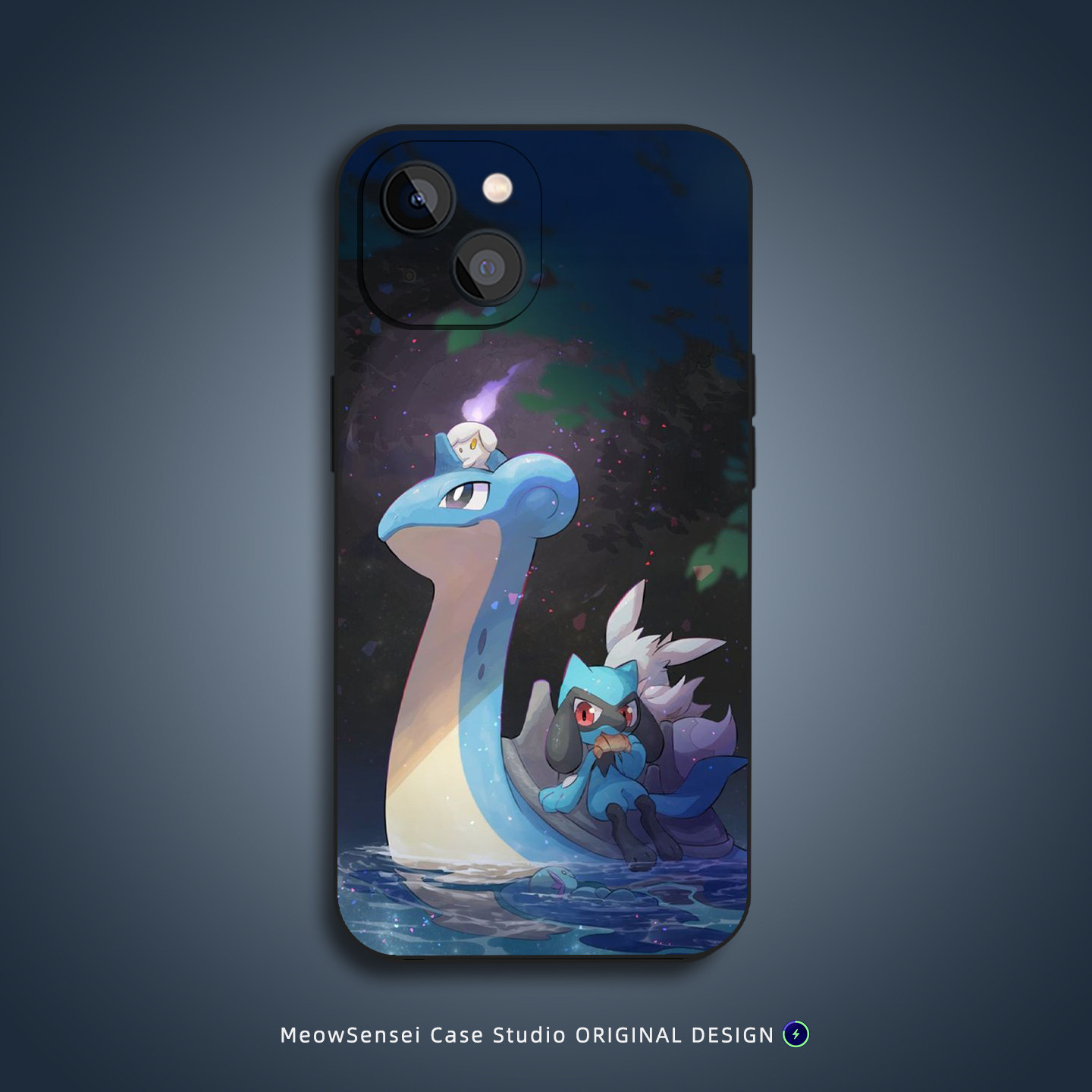 拉普拉斯宝可梦手机壳适用于苹果16小米15华为14液态硅胶VIVO卡通艺术OPPO新款磁吸iPhone17ProMax防摔保护套