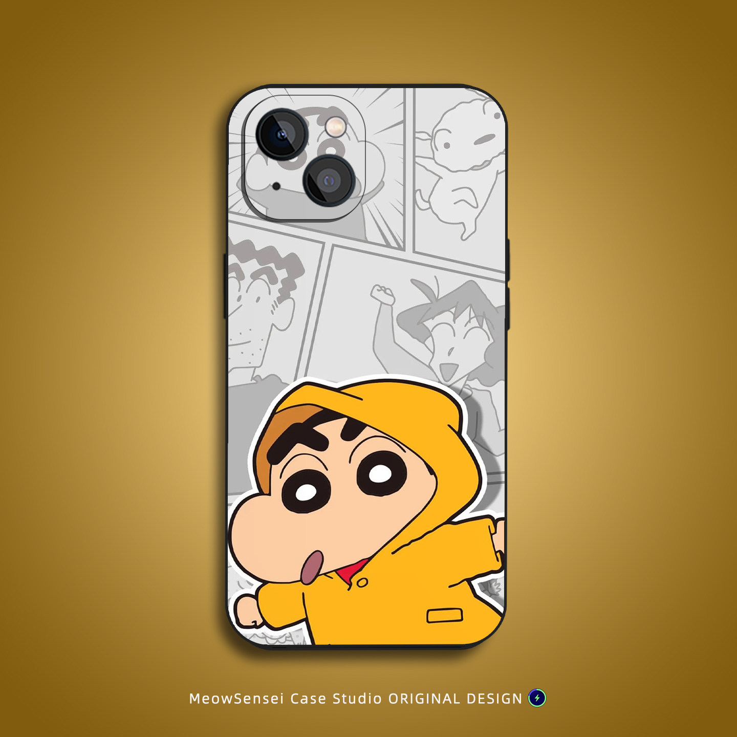 可爱蜡笔小新手机壳适用苹果16小米15动漫二次元OPPO14红米K90华为Air液态硅胶VIVO磁吸iPhone17ProMax保护套