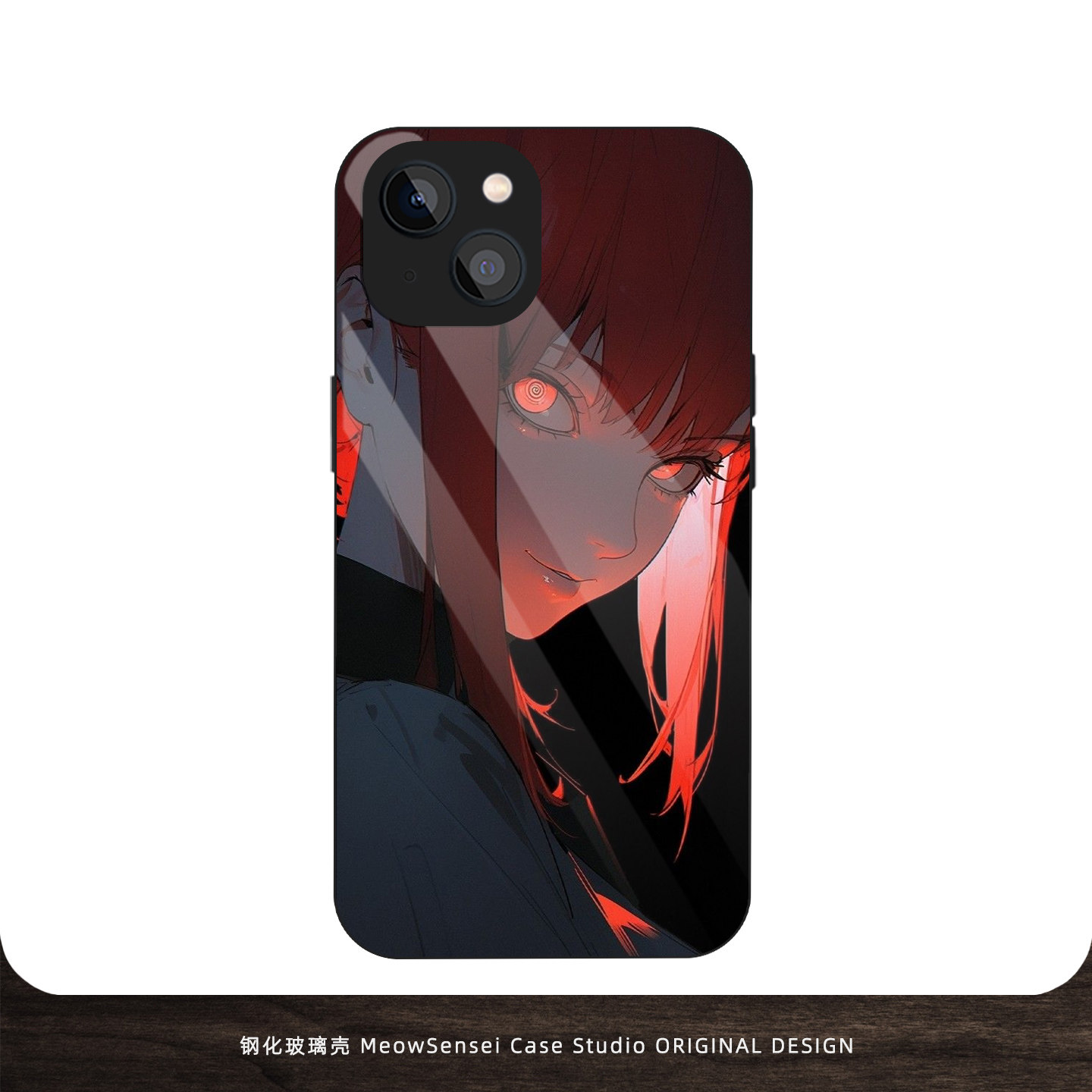 玛奇玛电锯人钢化玻璃手机壳适用苹果16小米15华为VIVO小众艺术13防摔硅胶OPPO磁吸降解iPhone17ProMax保护套