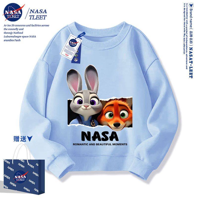 NASA官方店疯狂动物城尼克朱迪男女儿童休闲圆领卫衣服亲子装上衣
