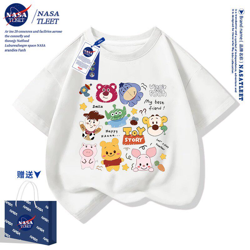 NASA联名chic港味纯棉短袖t恤女宽松韩版新款半袖洋气减龄上衣服