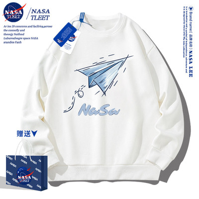 NASA联名潮流超火圆领卫衣男2025年春秋季新款韩版休闲学生外套潮