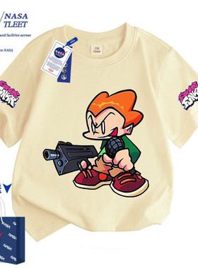 NASA周五放克夜Friday Night Funkin夏季新款游戏纯棉短袖休闲T恤