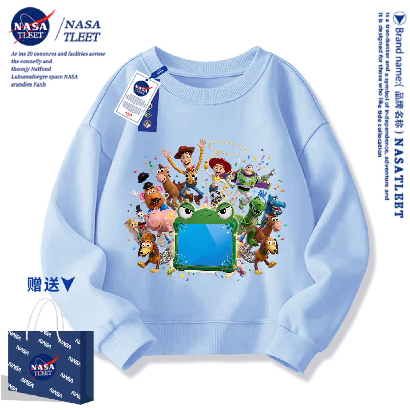 NASA玩具总动员怪兽电力公司toystory胡迪巴斯光年春秋长袖卫衣服