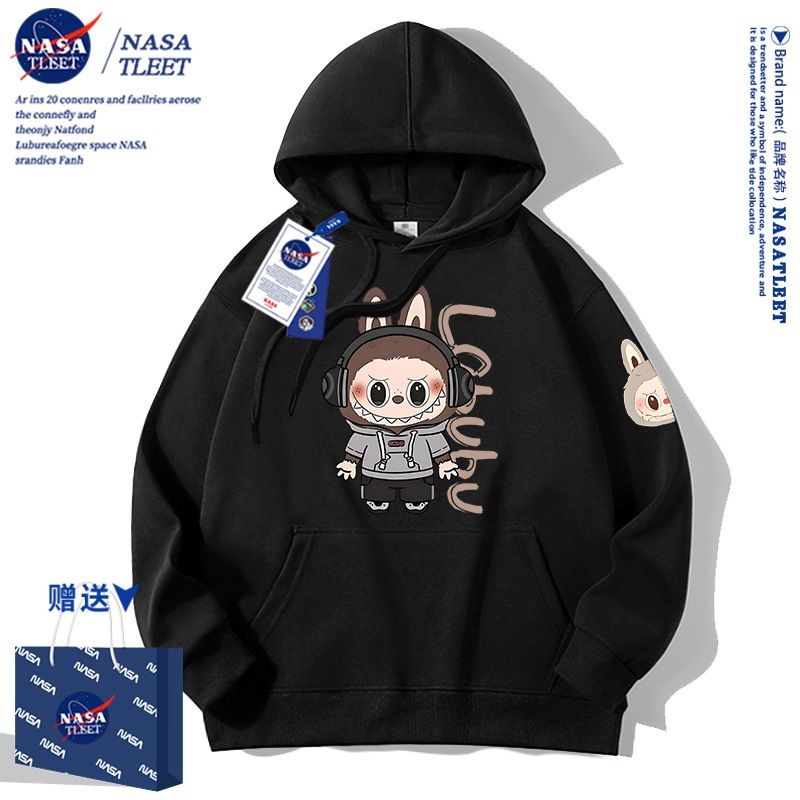 NASA联名新款百搭上衣春秋季学生卡通动漫潮牌连帽卫