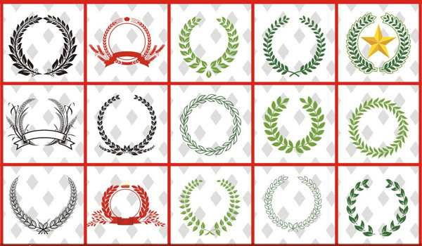 麦穗花纹cdr矢量素材 稻谷 稻穗元素装饰边框 花纹图案 设计素材