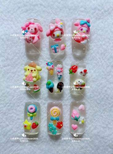 小欢美甲雕花模具美甲模具