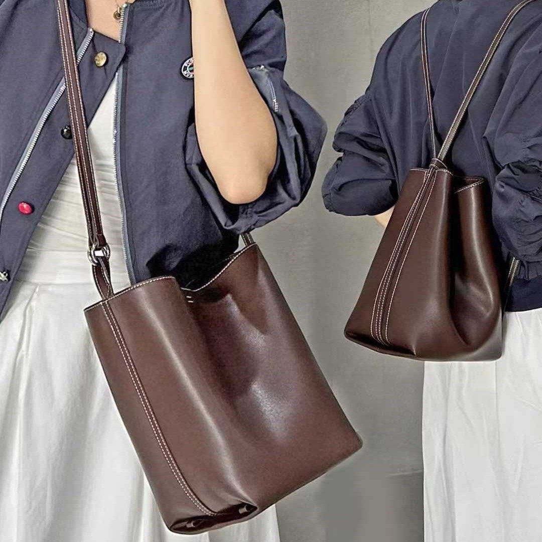 普洛克正品牛皮女包新款百搭小众