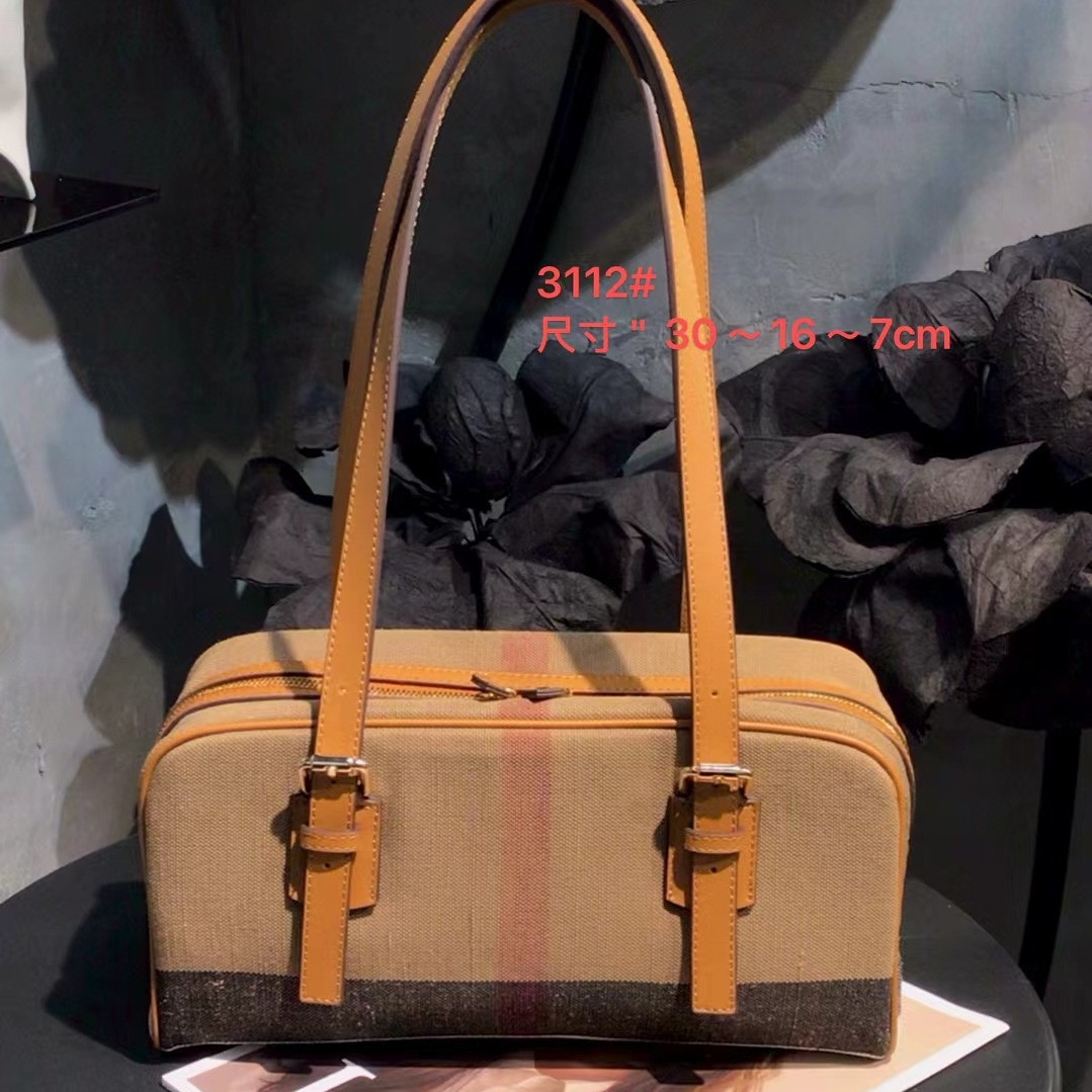 普洛克正品头层牛皮格纹大容量