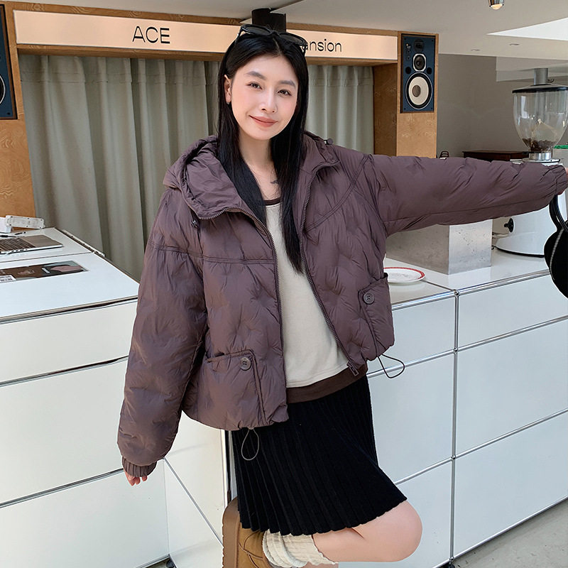 普洛克正品白鸭绒韩版短款女休闲