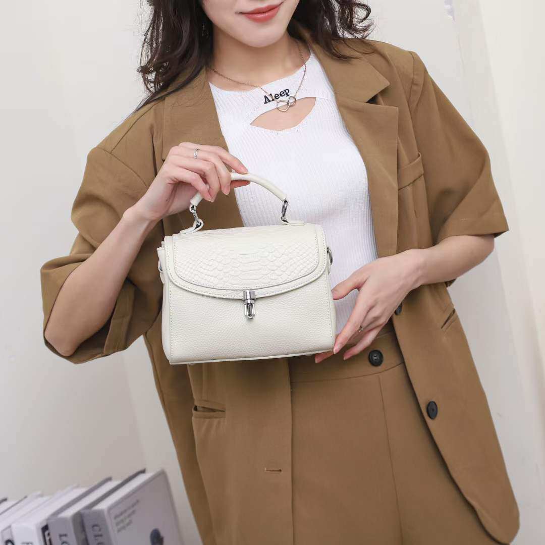 普洛克正品夏款日韩鳄鱼纹女手提