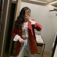 Real price, temperament, small suit jacket + perspective shirt two-piece suit